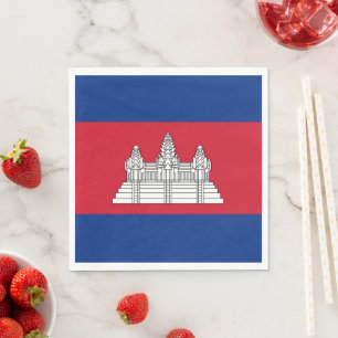 Cambodia flag napkin