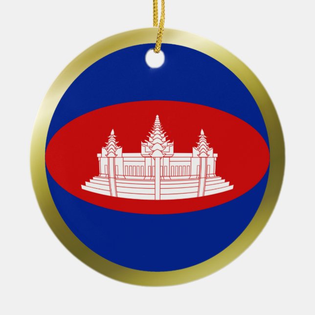 Cambodia Flag Ornament (Front)
