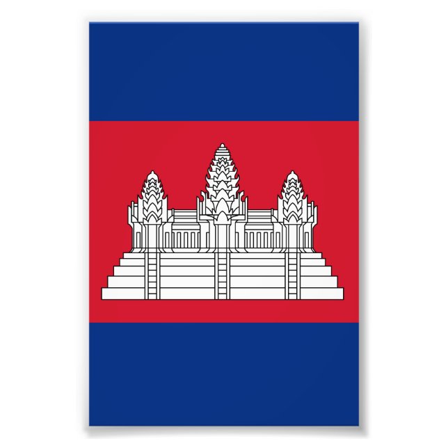 Cambodia flag photo print (Front)