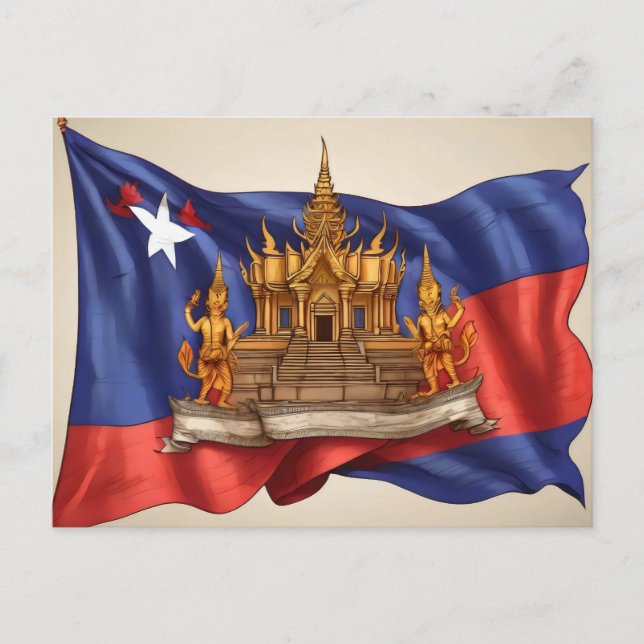 cambodia flag postcard (Front)
