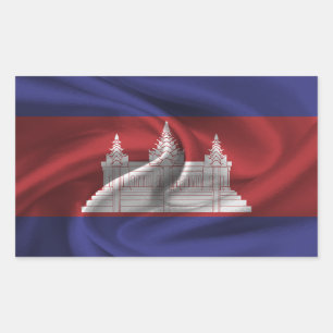 Cambodia Flag Rectangular Sticker
