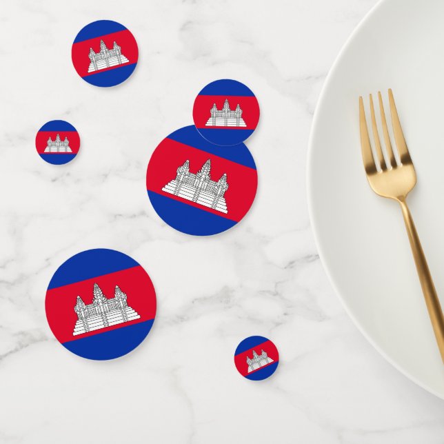 Cambodia flag Table Confetti (Group)