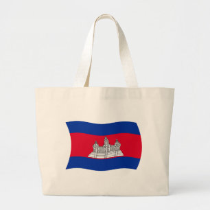 Cambodia Flag Tote Bag