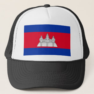 Cambodia Flag Trucker Hat