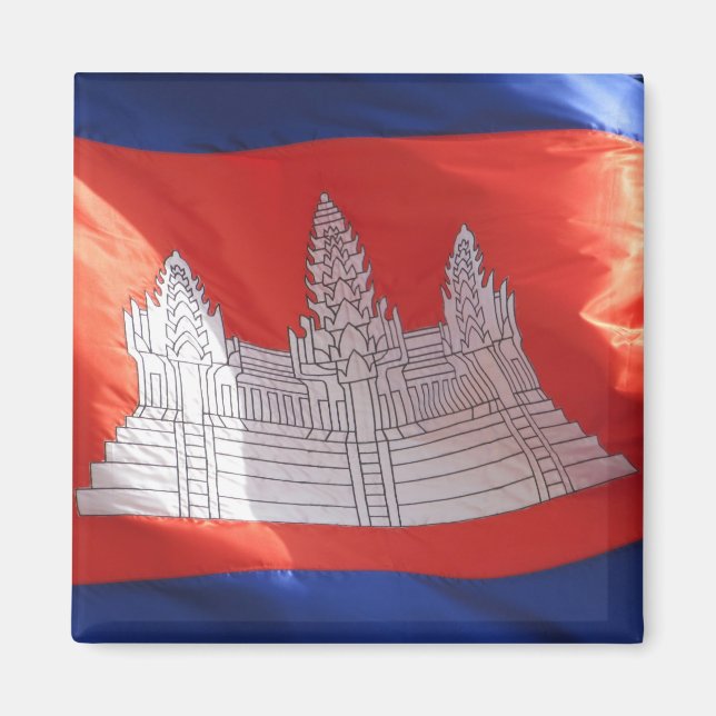 cambodia flag wat magnet (Front)