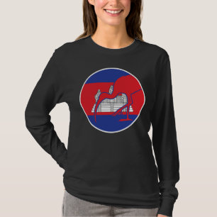 Cambodia Giant Ibis Cambodian National Animal Flag T-Shirt
