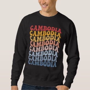 Cambodia Groovy Retro Cambodian Sweatshirt