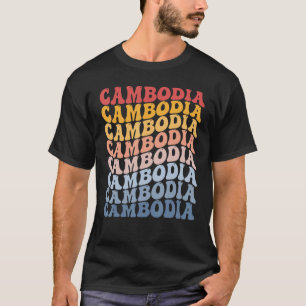 Cambodia Groovy Retro Cambodian T-Shirt