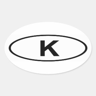 Cambodia "K" Oval Sticker