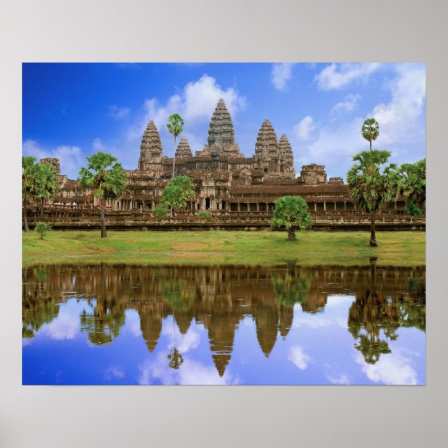 Cambodia, Kampuchea, Angkor Wat temple. Poster (Front)