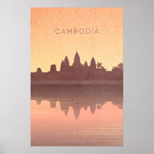 Cambodia Minimal Travel Poster