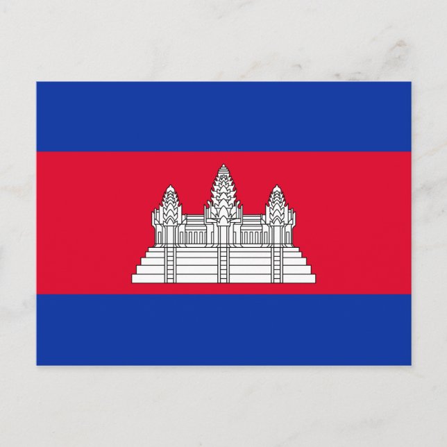 Cambodia National World Flag Postcard (Front)