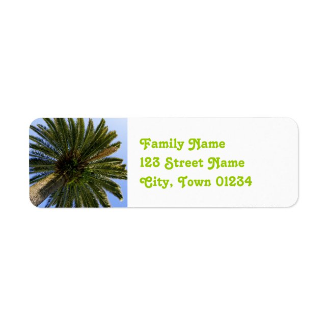 Cambodia Palmya Palm Return Address Label (Front)