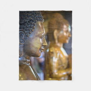 Cambodia, Phnom Penh. Buddha statues Fleece Blanket