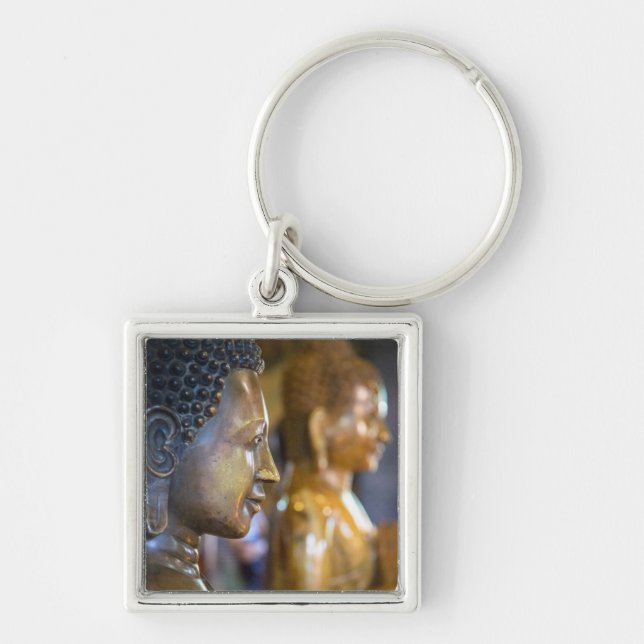 Cambodia, Phnom Penh. Buddha statues Key Ring (Front)