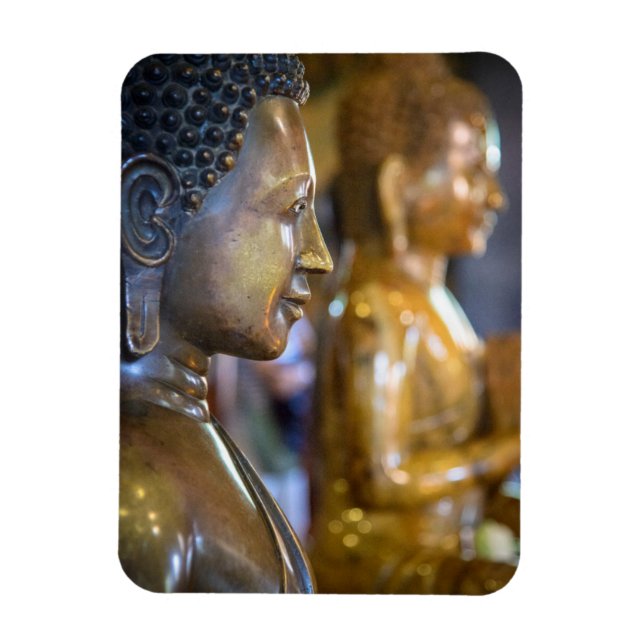 Cambodia, Phnom Penh. Buddha statues Magnet (Vertical)