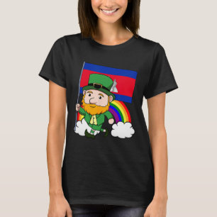 Cambodia Proud Cambodian Flag St. Patricks Day Lep T-Shirt