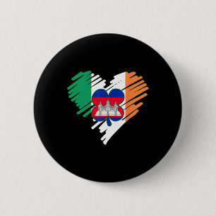 Cambodia Proud Cambodian Flag St. Patricks Day Sha 6 Cm Round Badge