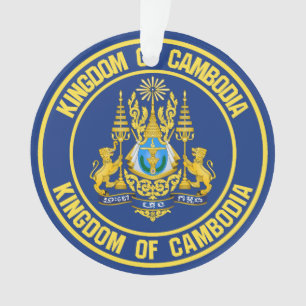 Cambodia Round Emblem Ornament