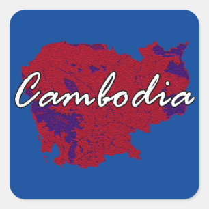 Cambodia Square Sticker