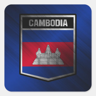 Cambodia Square Sticker