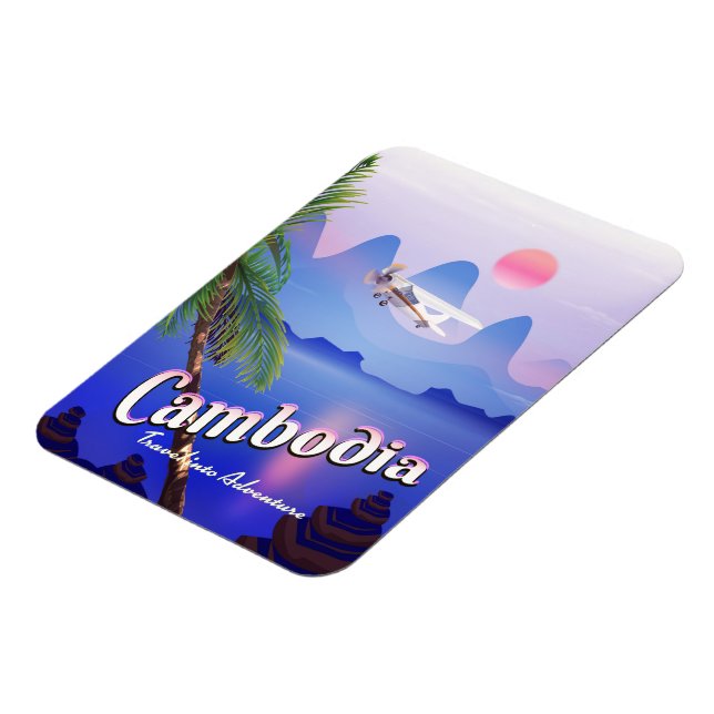 Cambodia 'Travel into Adventure' Magnet (Left Side)