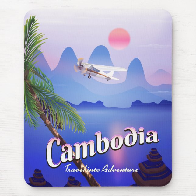 Cambodia 'Travel into Adventure' Mouse Pad (Front)