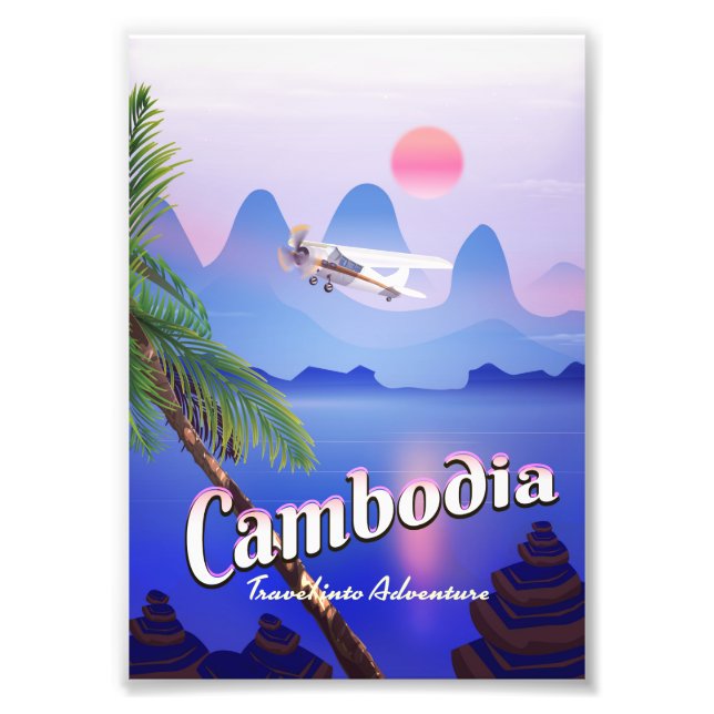 Cambodia 'Travel into Adventure' Photo Print (Front)