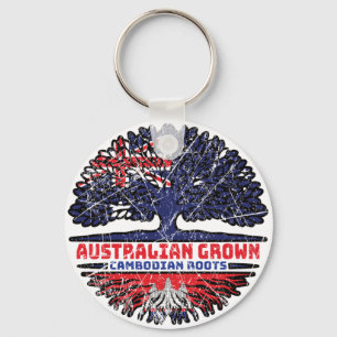 Cambodian Cambodia Australian Australia Tree Roots Key Ring