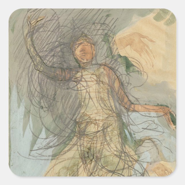 Cambodian Dancer Square Sticker (Front)
