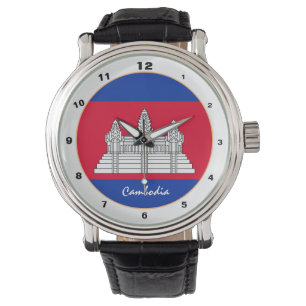 Cambodian Flag & Cambodia trendy fashion /design Watch