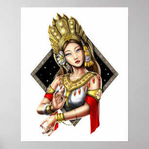 Cambodian Khmer Apsara Dancer Poster