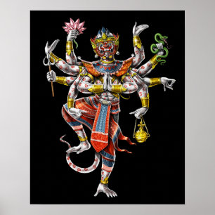 Cambodian Khmer Hanuman Poster