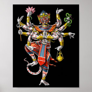 Cambodian Khmer Hanuman Reamker Traditional Dance Poster