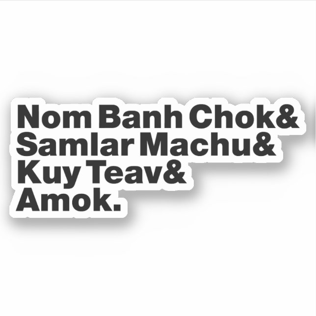 Cambodian / Khmer Street Food (Front)