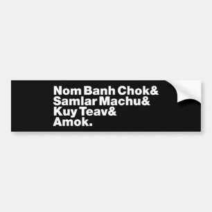 Cambodian / Khmer Street Food Bumper Sticker