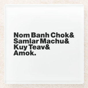 Cambodian / Khmer Street Food Glass Coaster