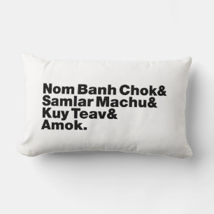 Cambodian / Khmer Street Food Lumbar Cushion