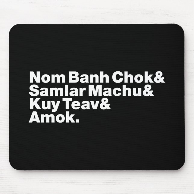 Cambodian / Khmer Street Food Mouse Pad (Front)