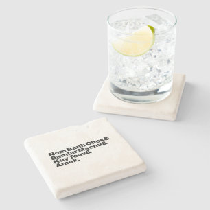 Cambodian / Khmer Street Food Stone Coaster