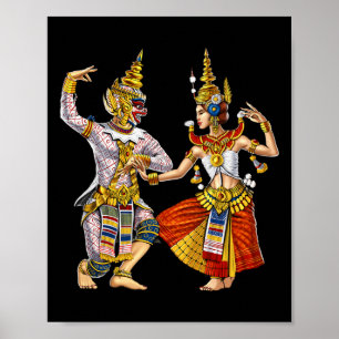 Cambodian Khmer Traditional Dance Apsara Cambodia  Poster