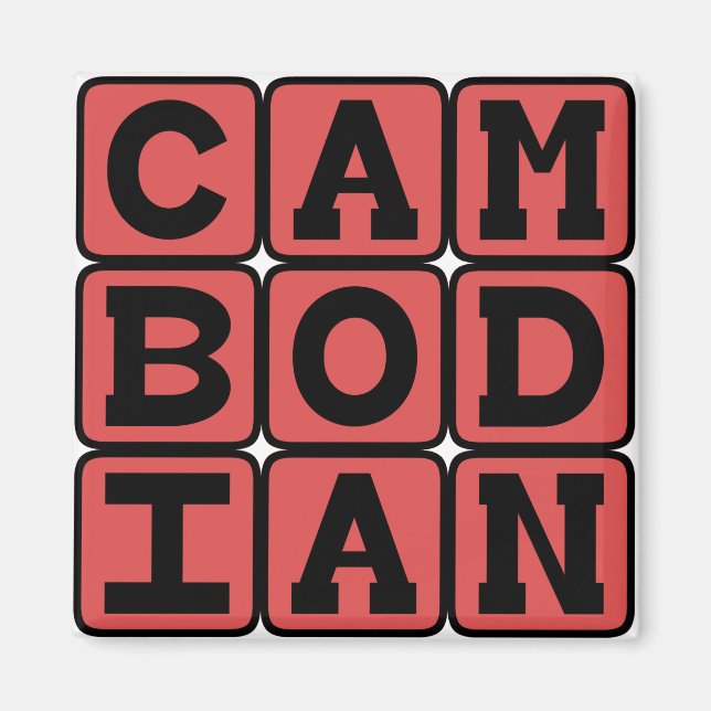Cambodian, Nationality Magnet (Front)