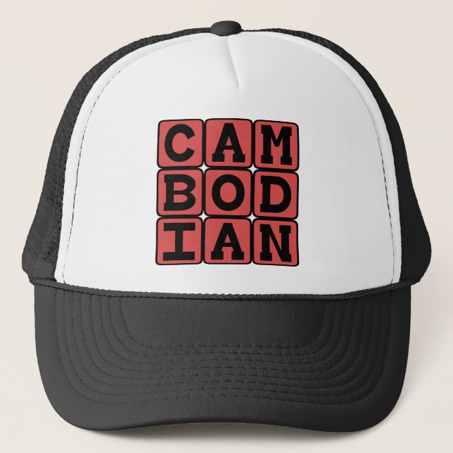 Cambodian, Nationality Trucker Hat (Front)