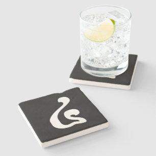 Cambodian Number 4 / Four / ៤ (Buen) Khmer Script Stone Coaster