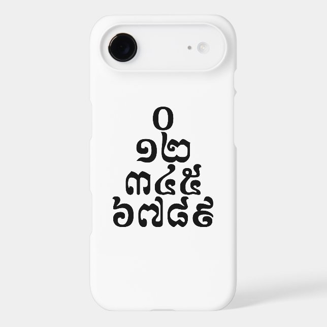 Cambodian Numbers Pyramid - 0 12 345 6789 Khmer (Back)