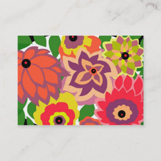 CAMBRIA, ART DECO FLORALS: TROPICANA BUSINESS CARD