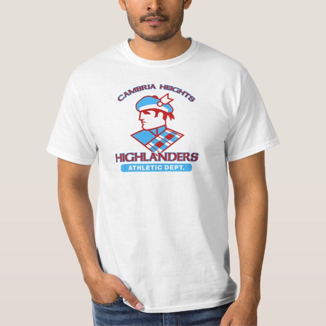 Cambria Heights Highlanders Athletic Dept Design T-Shirt (Front)