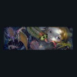 Cambrian Mermaid ART PRINT pop surrealism fantasy<br><div class="desc">Cambrian Mermaid - feeding the inner paleontological nerd within me me, I had a lot of fun with this one. The Cambrian period (about 500 million years ago, give or take a few days) was one of the most exciting times in pre-history, and one of my favourites. I wrote a...</div>