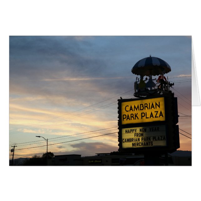 Cambrian Park Plaza Carousel Landmark Card (Front Horizontal)