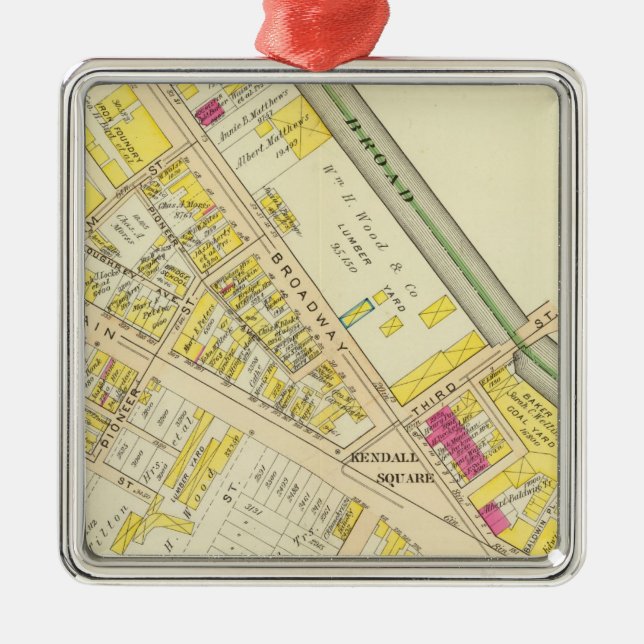 Cambridge Atlas 12 Metal Tree Decoration (Front)